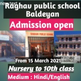 Admission open from 15th March 2021